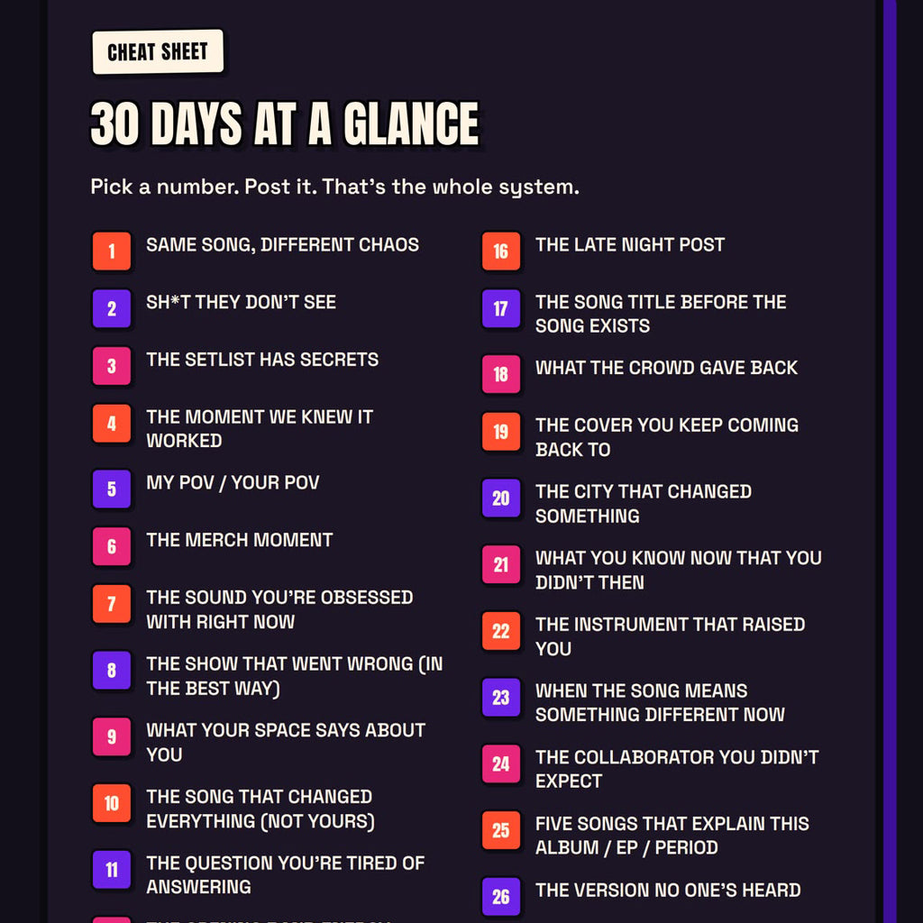 Cristina Oltean - 30 Days of Content Ideas for Artists (e-book)