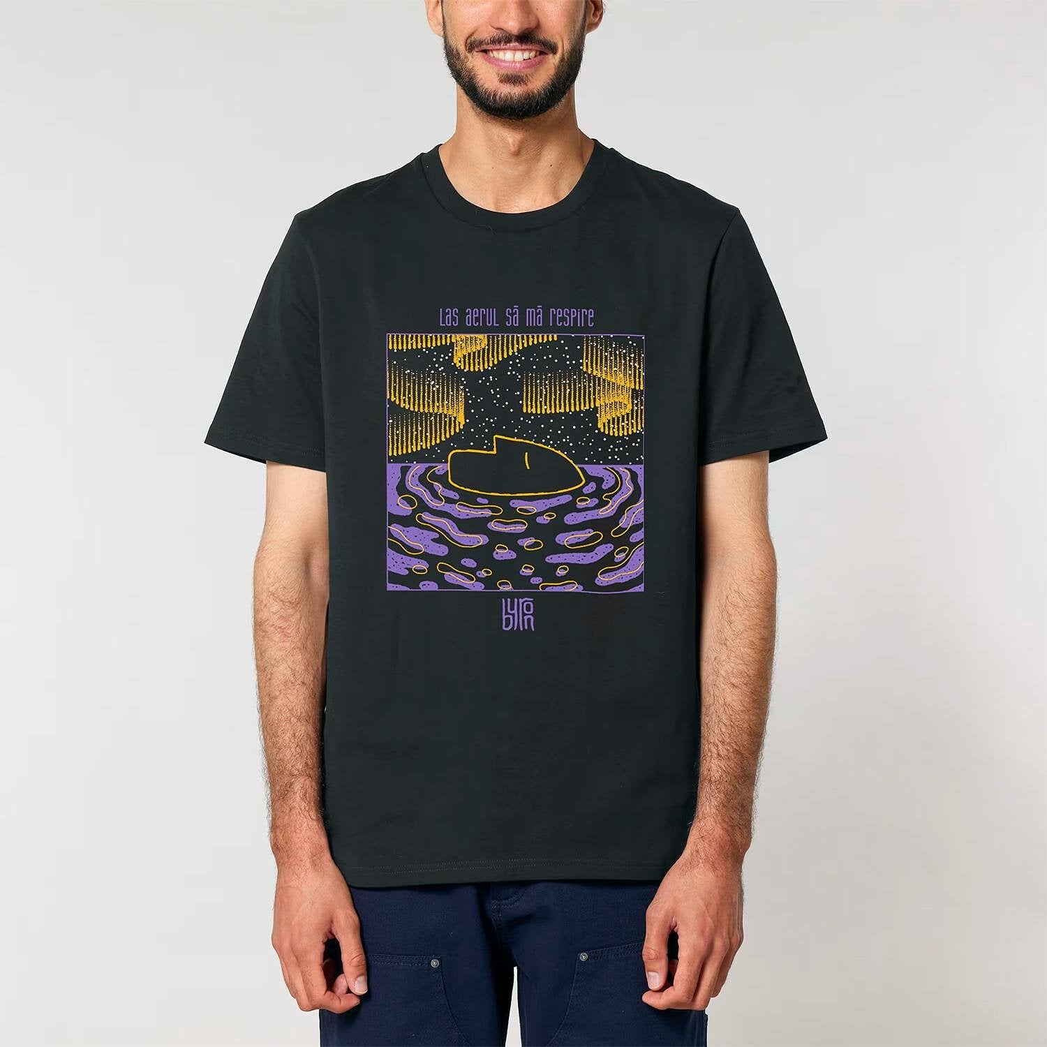 byron – Tricou „Las aerul să mă respire” negru (unisex)