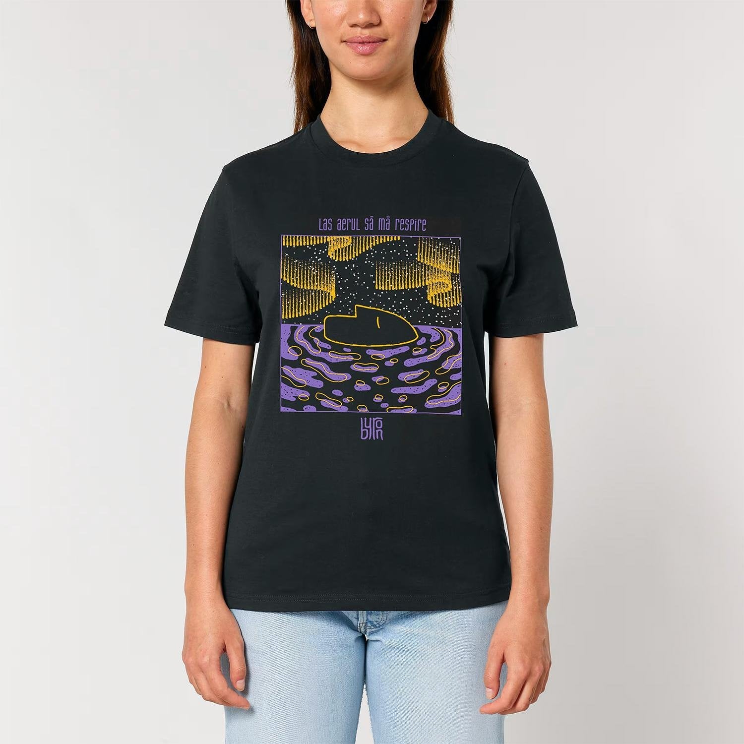 byron – Tricou „Las aerul să mă respire” negru (unisex)