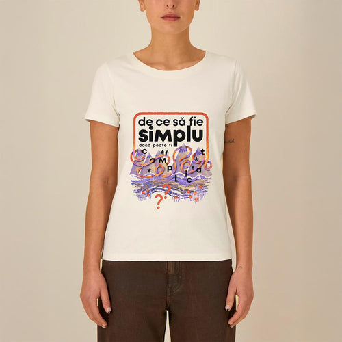 byron - Tricou negru damă "De ce să fie simplu"-Copy