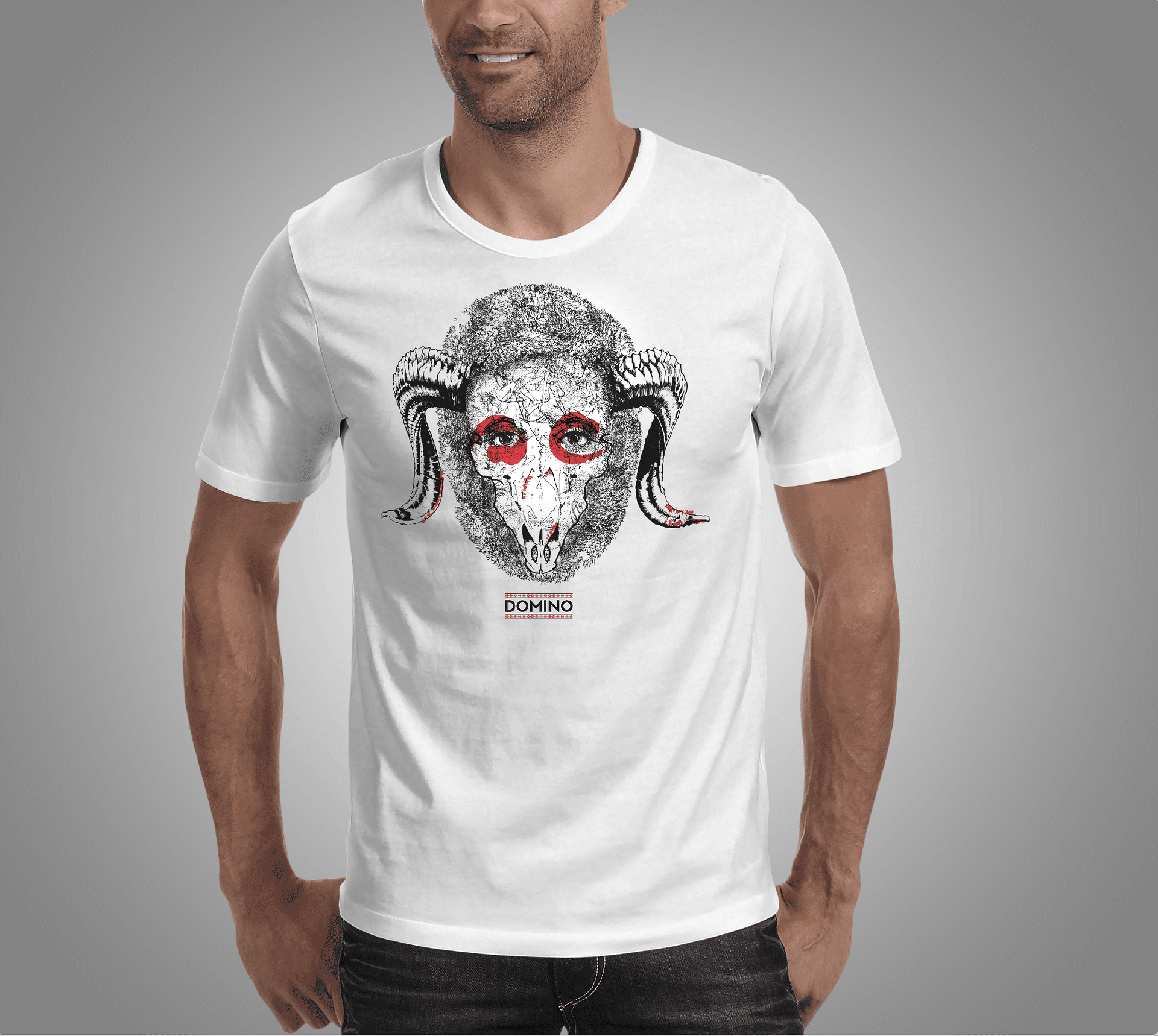 Domino - Tricou Haida alb