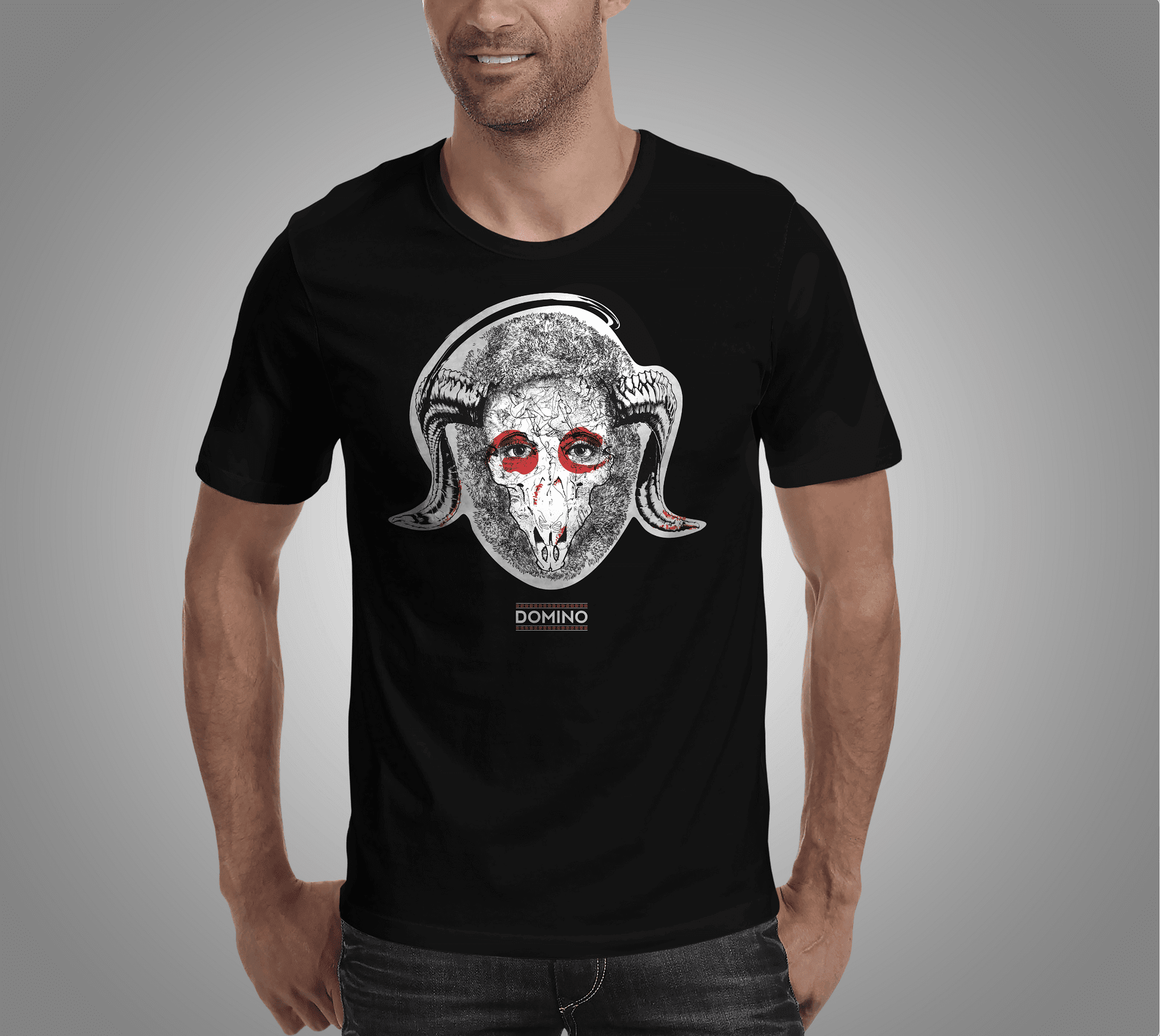 Domino - Tricou Haida negru