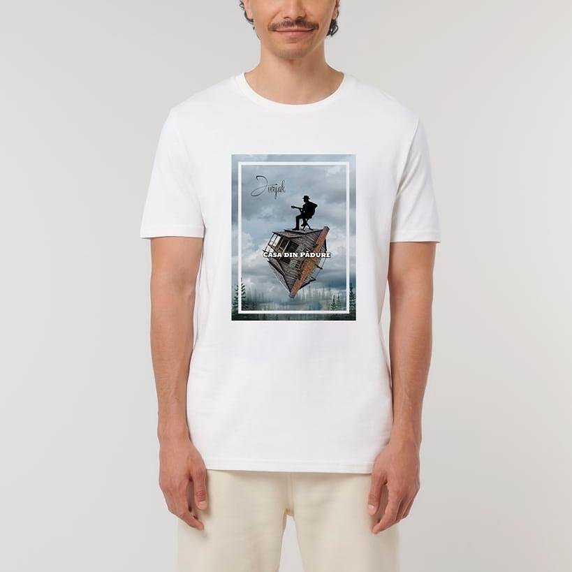 Jurjak - Tricou alb Casa din pădure (unisex)