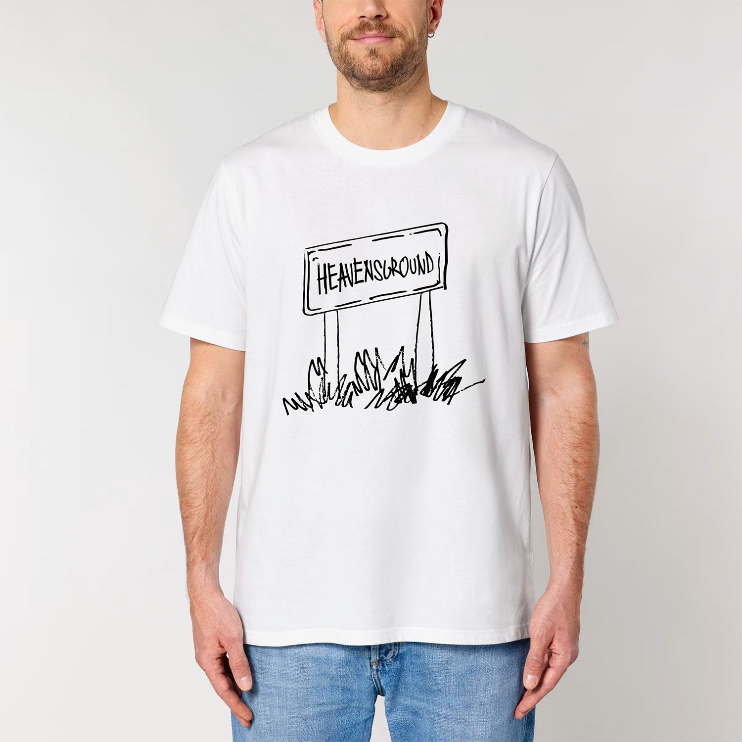 Kadjavsi - Tricou alb Heavensground (unisex)