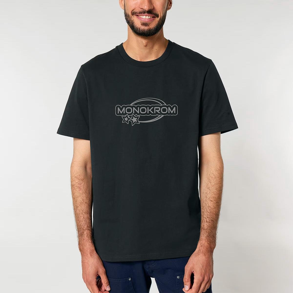 Monokrom - Tricou negru MNK (unisex)-Copy