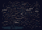 Romanian Alternative Music Map - Art Print Poster 70x50 cm