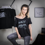 Tricou In Love With Music negru (girlie)