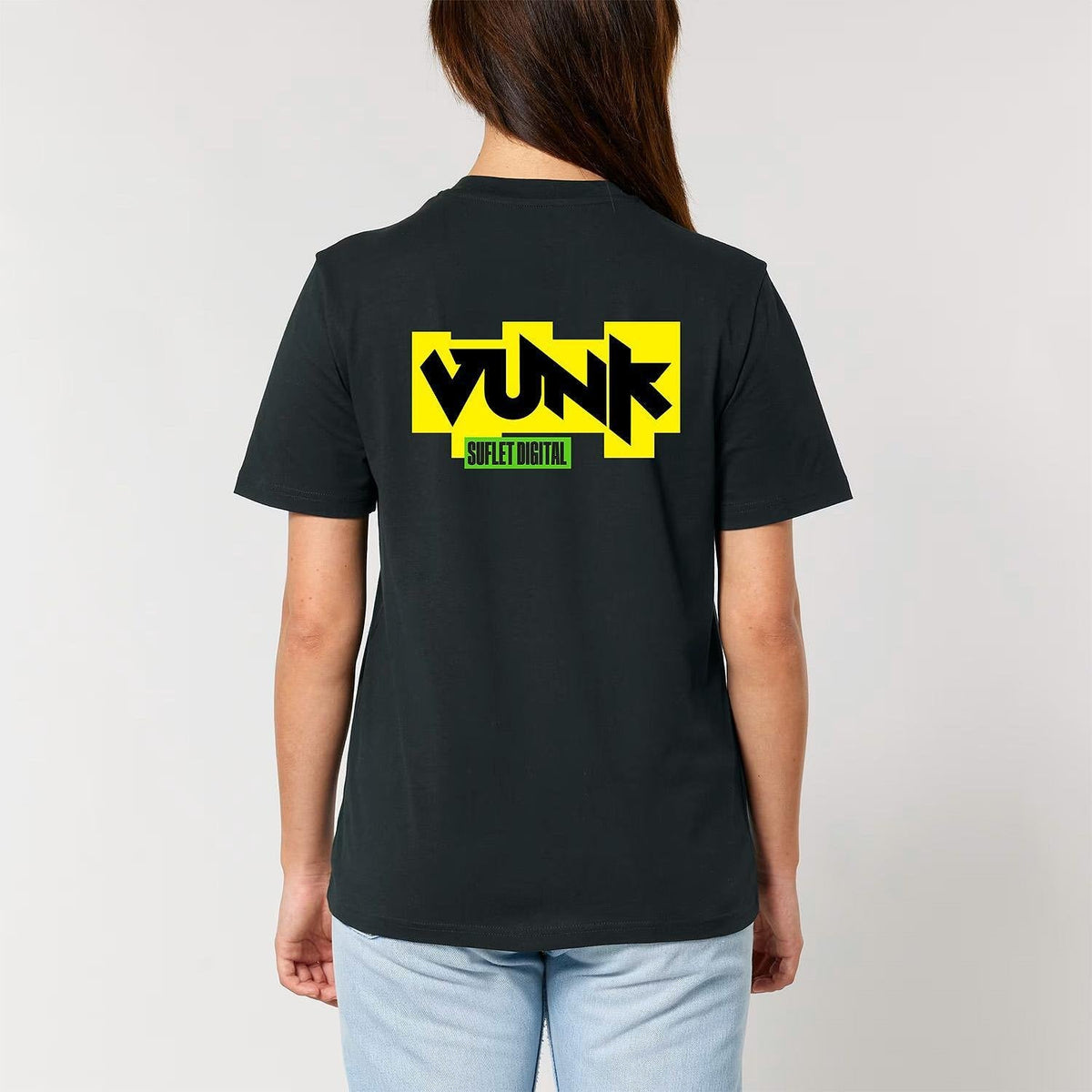 VUNK - Tricou negru Suflet Digital (unisex)